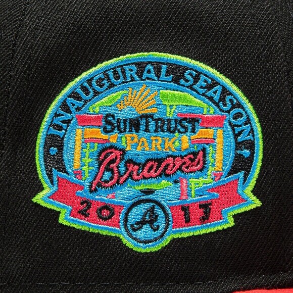 New Era Atlanta Braves Fitted Hat 59FIFTY Cap Inaugural Season Patch - Picture 7 of 7